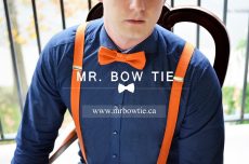 Orange Bow Tie and Suspenders